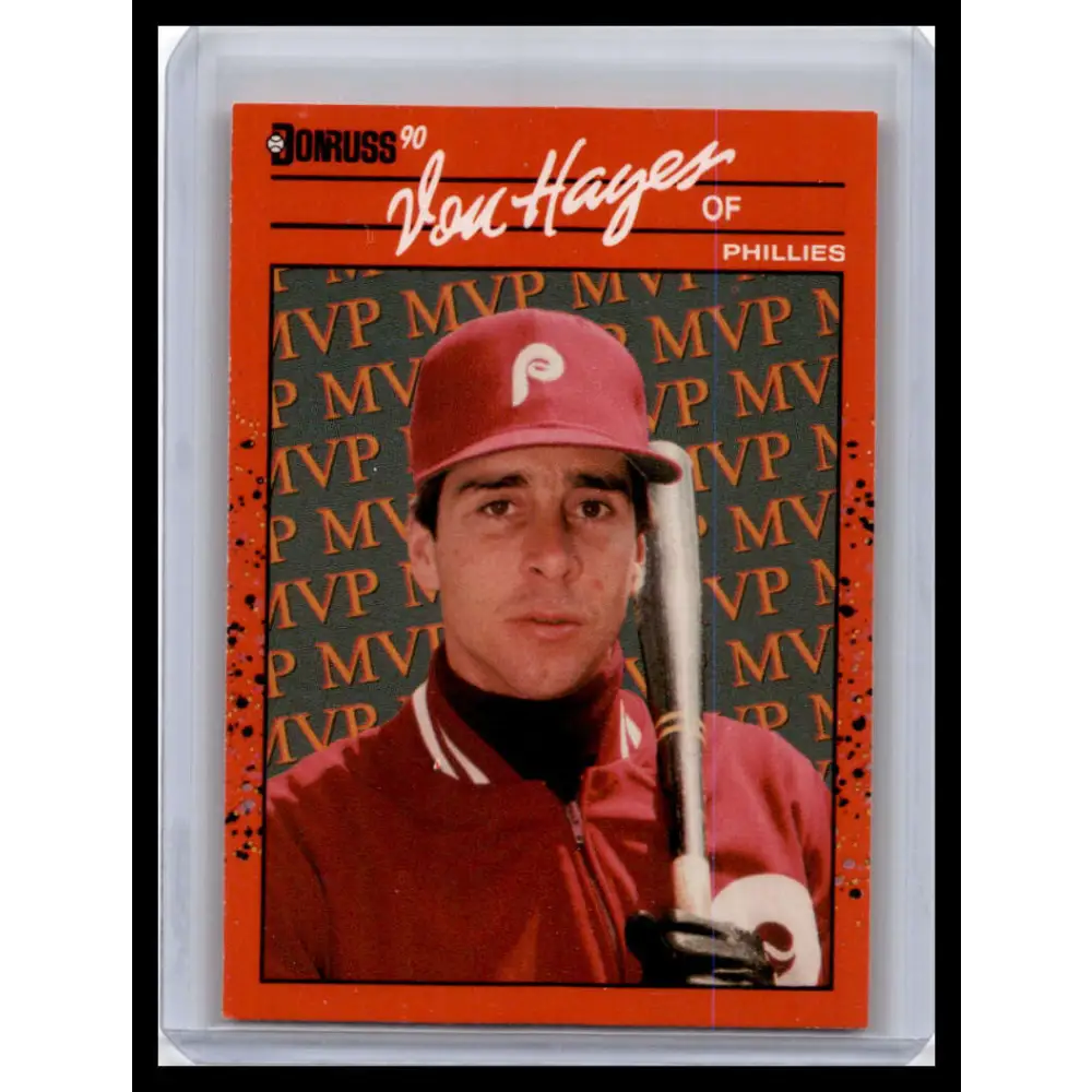 1990 Donruss #BC-25 Von Hayes NM-MT Philadelphia Phillies Baseball Card Image 1