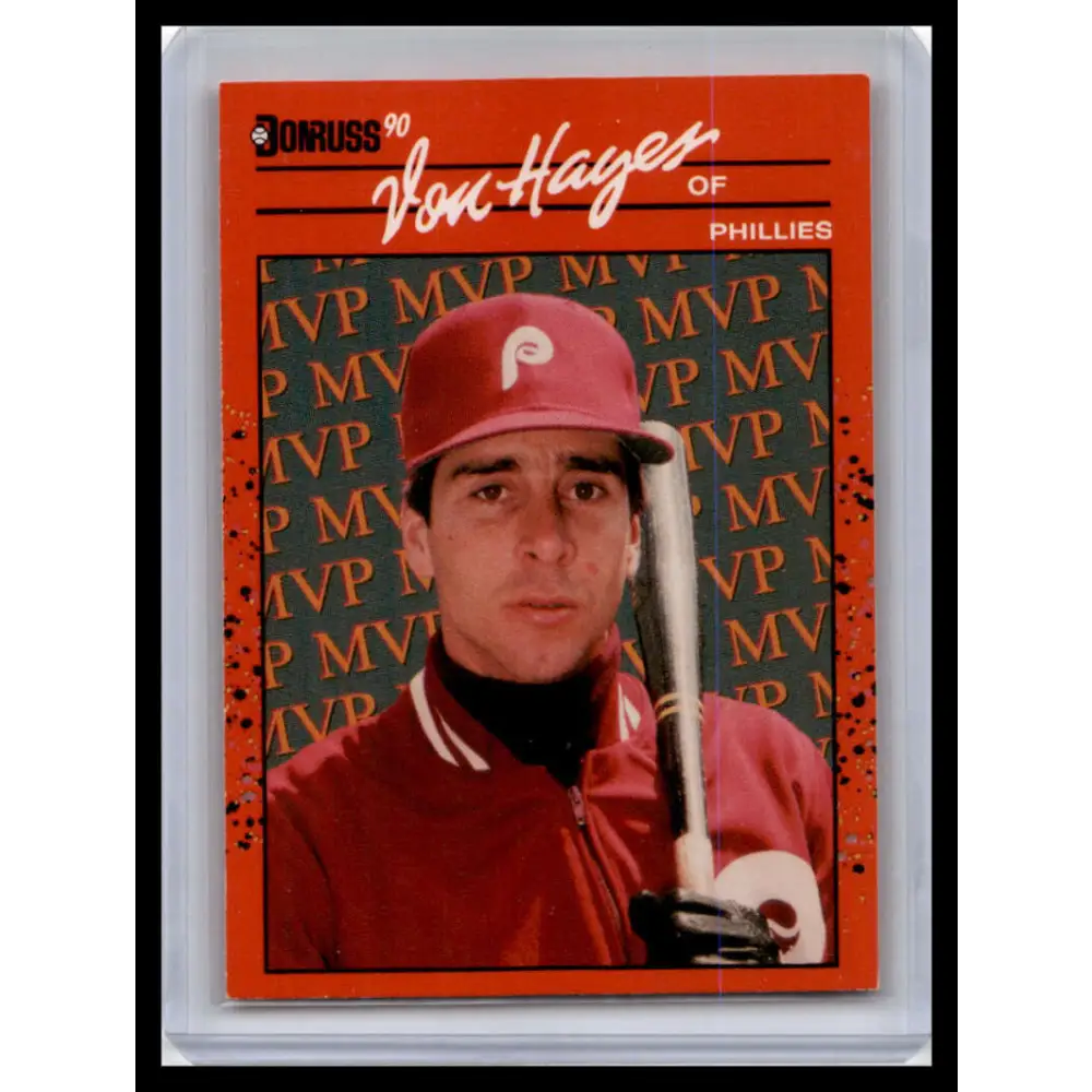 1990 Donruss #BC-25 Von Hayes NM-MT Philadelphia Phillies Baseball Card Image 1