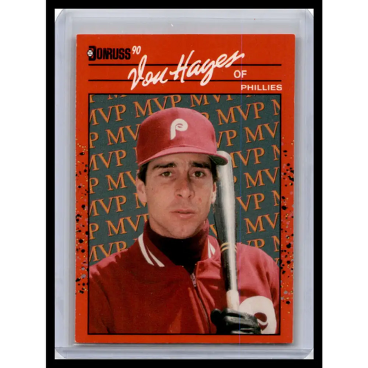 1990 Donruss #BC-25 Von Hayes NM-MT Philadelphia Phillies Baseball Card Image 1