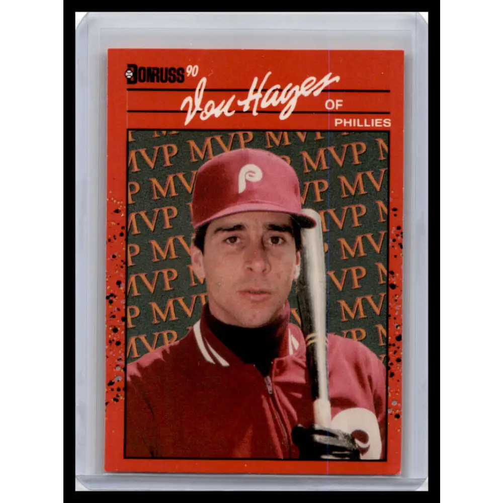 1990 Donruss #BC-25 Von Hayes NM-MT Philadelphia Phillies Baseball Card Image 1