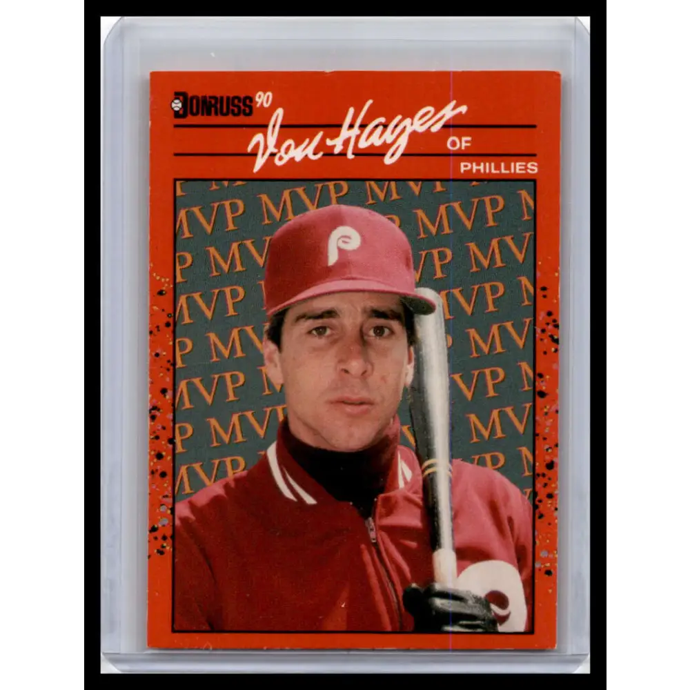 1990 Donruss #BC-25 Von Hayes NM-MT Philadelphia Phillies Baseball Card Image 1