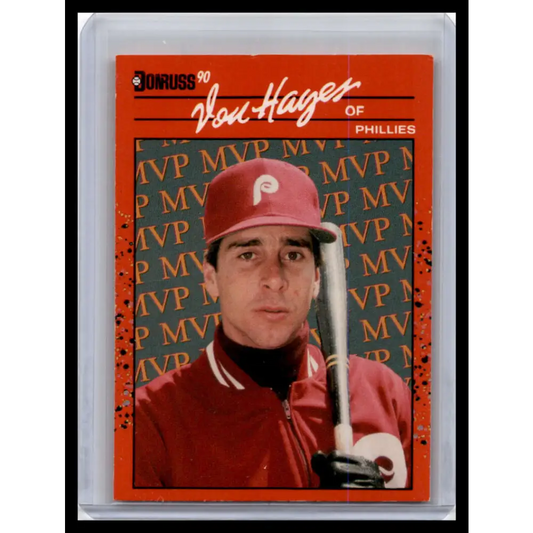 1990 Donruss #BC-25 Von Hayes NM-MT Philadelphia Phillies Baseball Card Image 1