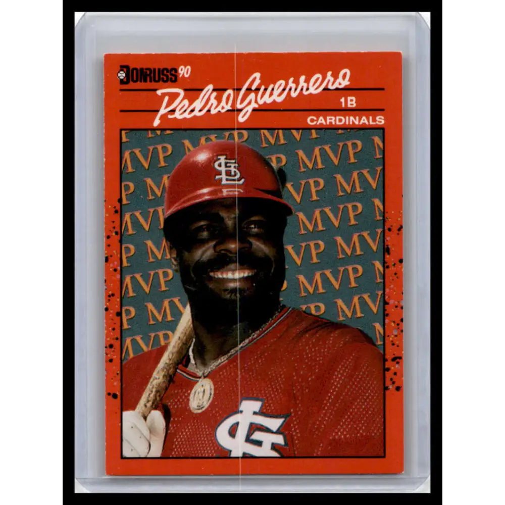 1990 Donruss #BC-6 Pedro Guerrero NM-MT St. Louis Cardinals Baseball Card Image 1