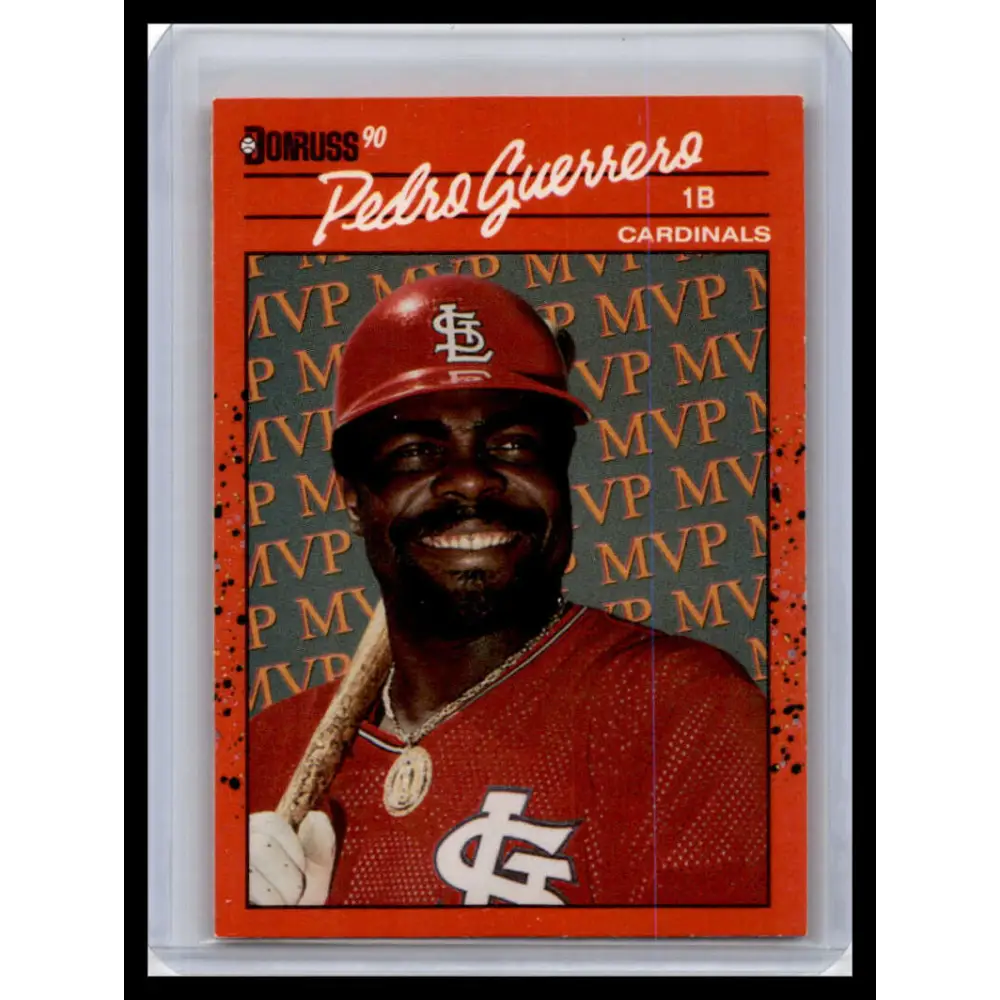 1990 Donruss #BC-6 Pedro Guerrero NM-MT St. Louis Cardinals Baseball Card Image 1