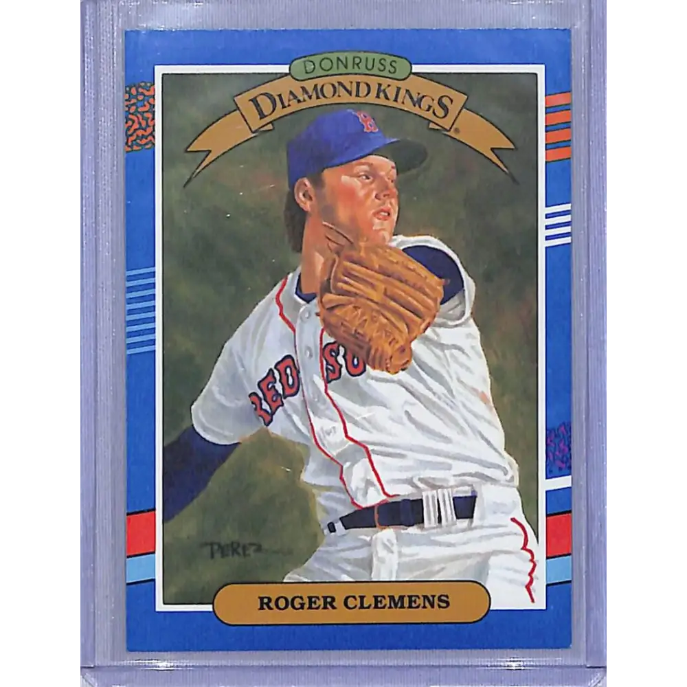 1990 Donruss Diamond Kings Error #9 Roger Clemens NM-MT Boston Red Sox  Image 1
