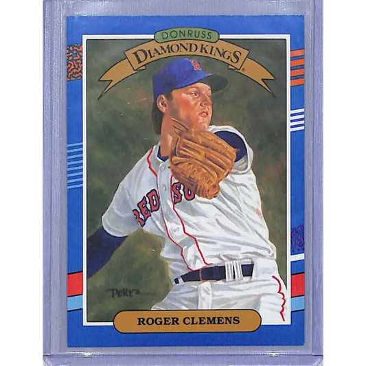 1990 Donruss Diamond Kings Error #9 Roger Clemens NM-MT Boston Red Sox  Image 1