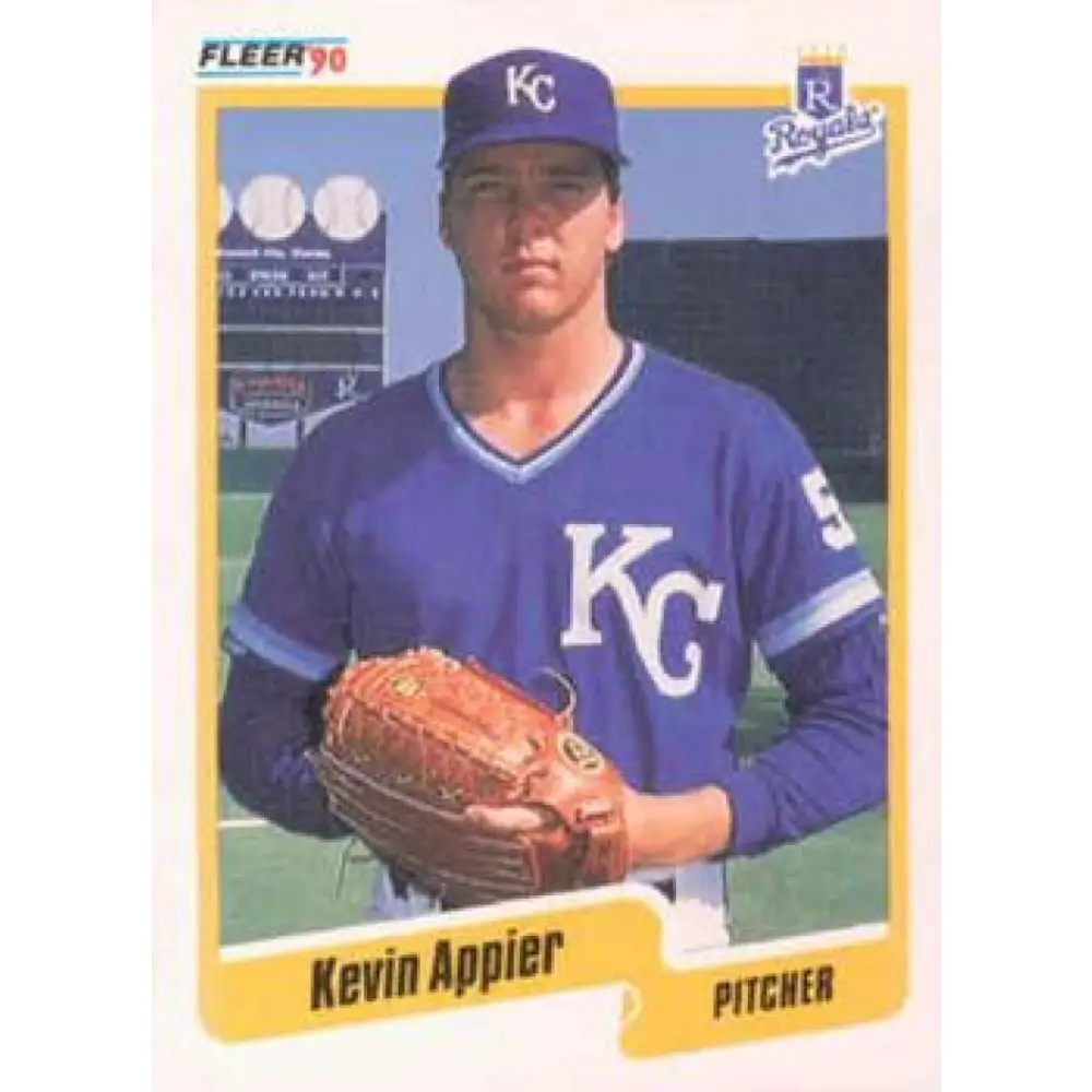 1990 Fleer #100 Kevin Appier NM-MT Kansas City Royals Baseball Card Image 1