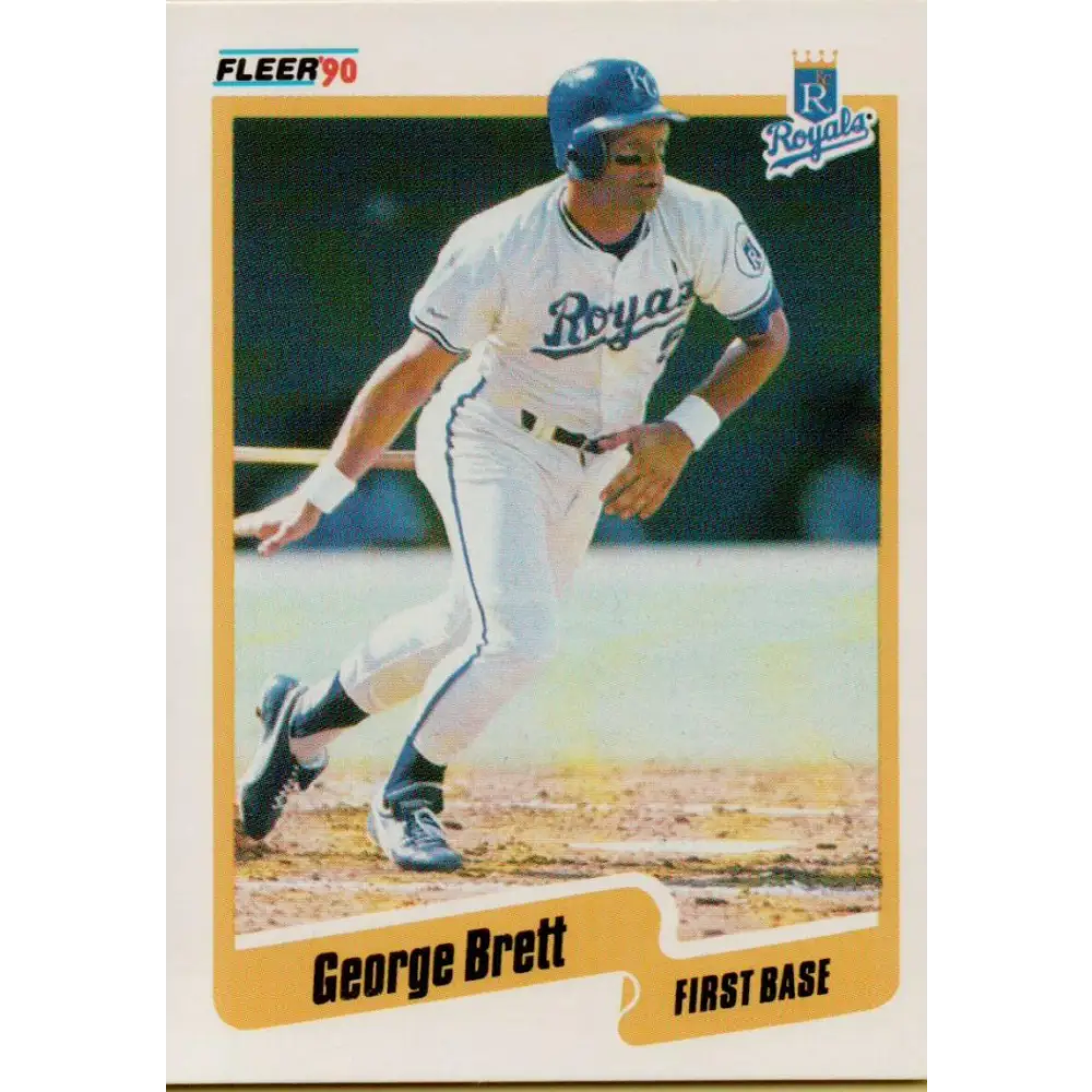1990 Fleer #103 George Brett NM-MT Kansas City Royals Baseball Card Image 1