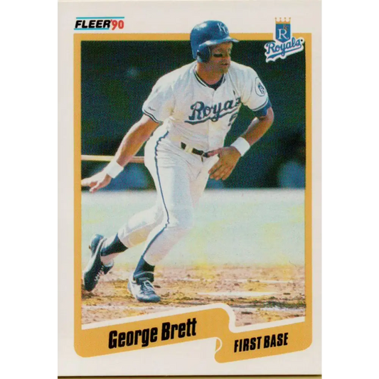 1990 Fleer #103 George Brett NM-MT Kansas City Royals Baseball Card Image 1