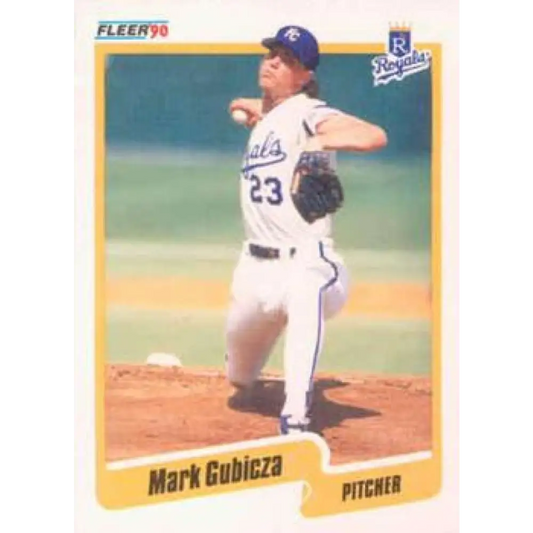 1990 Fleer #109 Mark Gubicza NM-MT Kansas City Royals Baseball Card Image 1