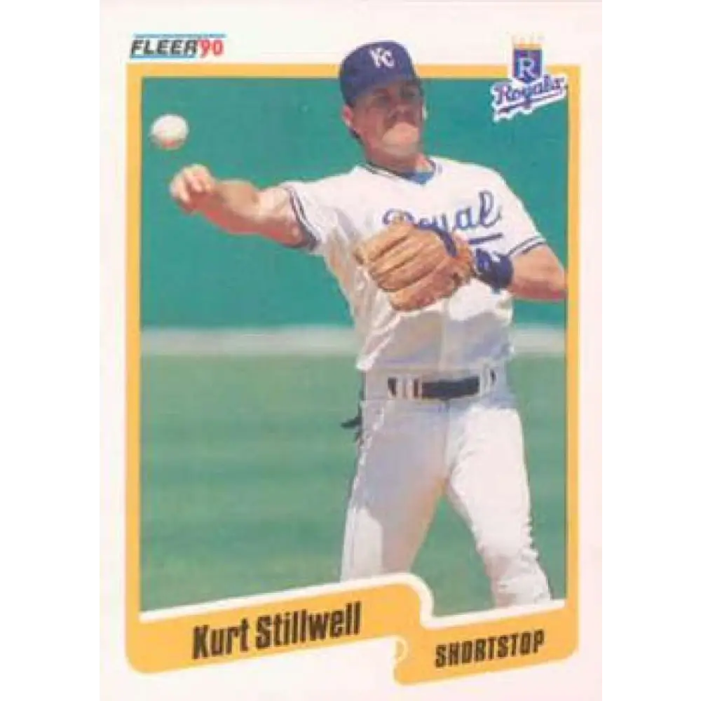 1990 Fleer #118 Kurt Stillwell NM-MT Kansas City Royals Baseball Card Image 1