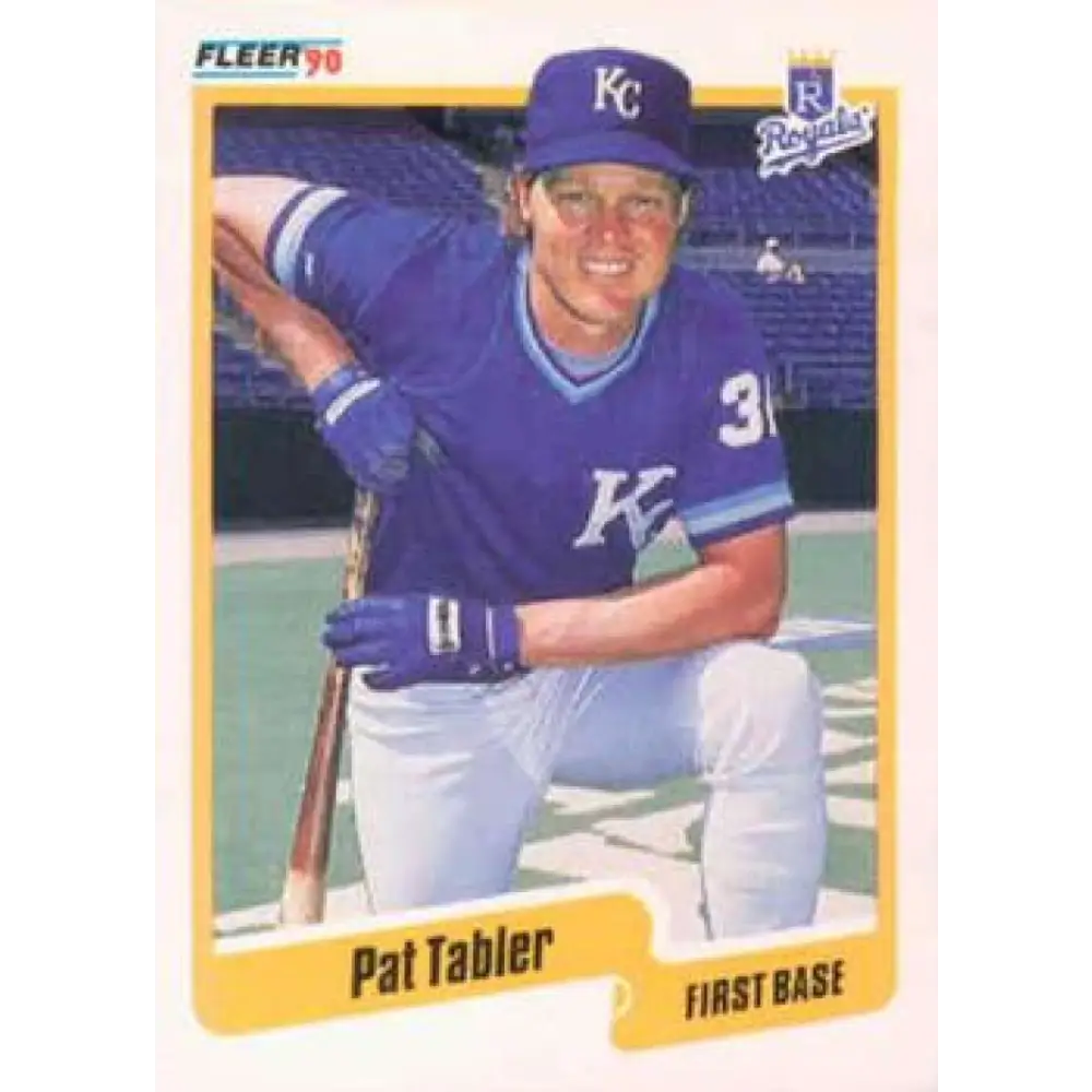 1990 Fleer #119 Pat Tabler NM-MT Kansas City Royals Baseball Card Image 1