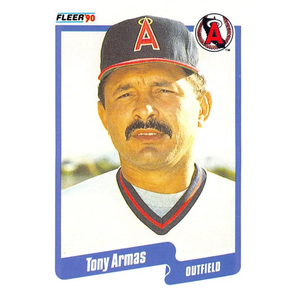 1990 Fleer #126 Tony Armas NM-MT California Angels Baseball Card Image 1