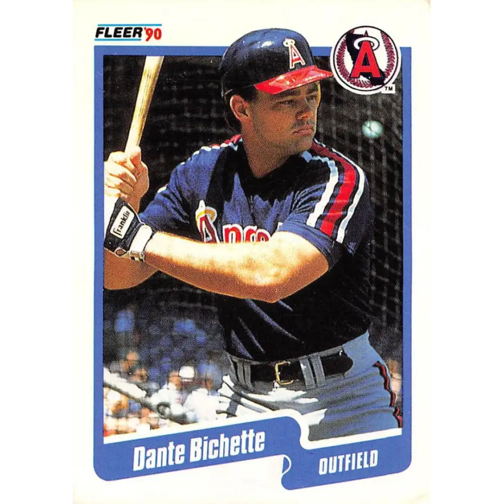1990 Fleer #127 Dante Bichette NM-MT California Angels Baseball Card Image 1