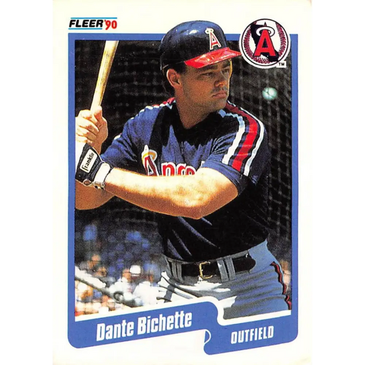 1990 Fleer #127 Dante Bichette NM-MT California Angels Baseball Card Image 1