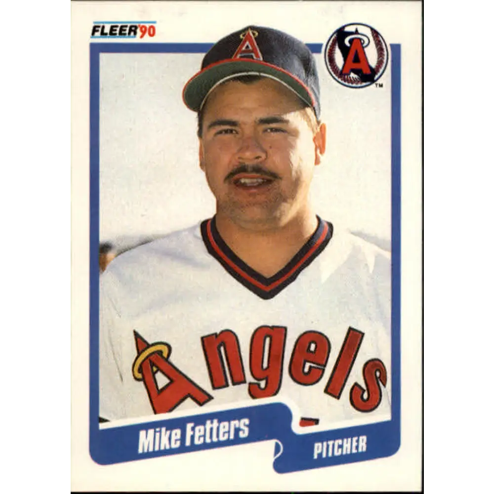 1990 Fleer #131 Mike Fetters NM-MT RC Rookie California Angels Baseball Card Image 1