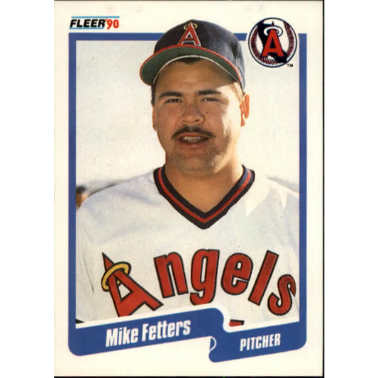 1990 Fleer #131 Mike Fetters NM-MT RC Rookie California Angels Baseball Card Image 1