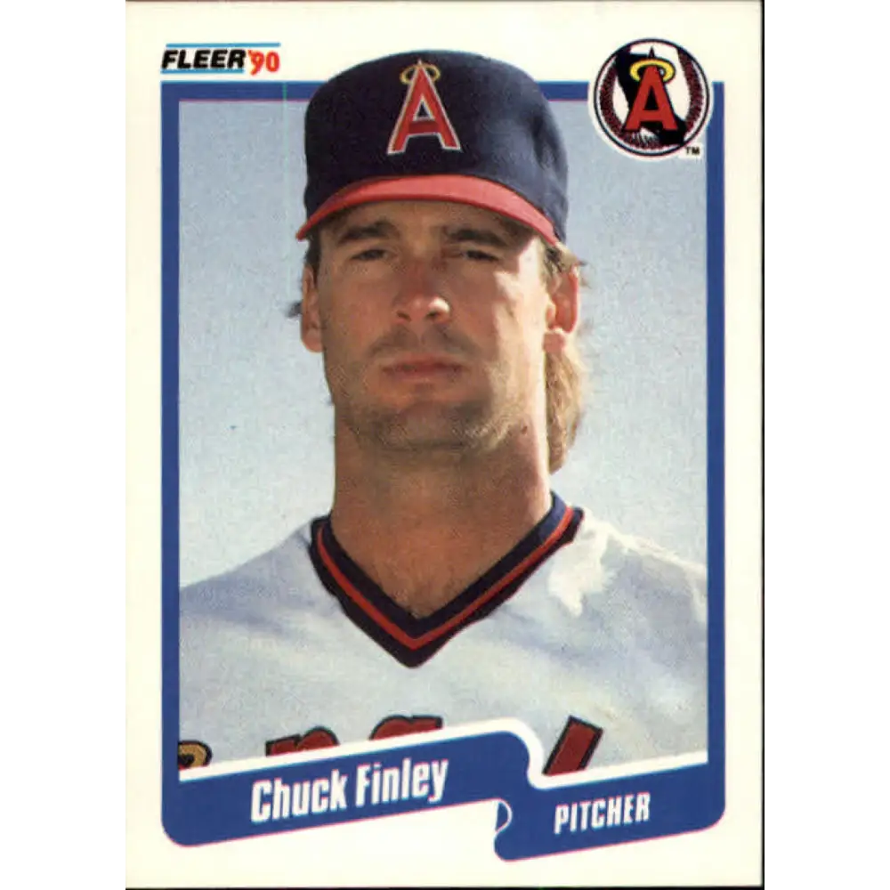 1990 Fleer #132 Chuck Finley NM-MT California Angels Baseball Card Image 1