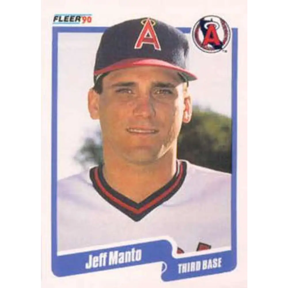1990 Fleer #137 Jeff Manto NM-MT California Angels Baseball Card Image 1