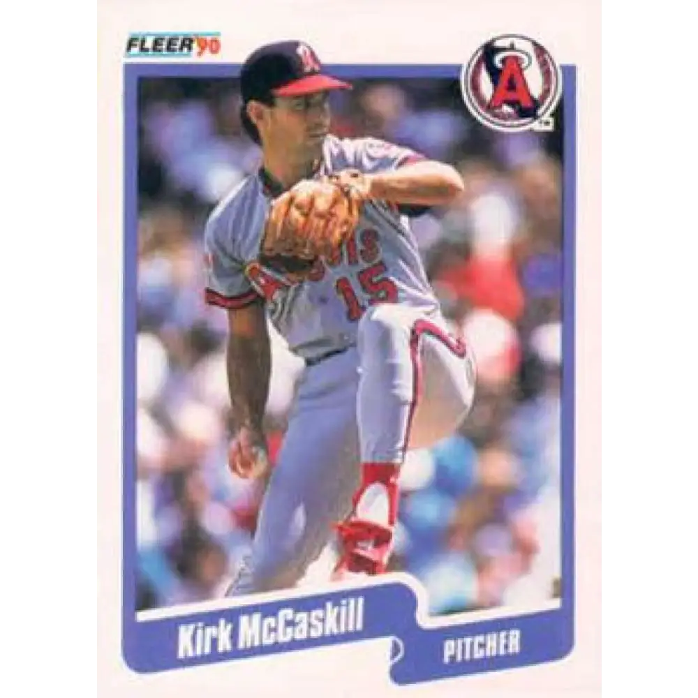 1990 Fleer #138 Kirk McCaskill NM-MT California Angels Baseball Card Image 1