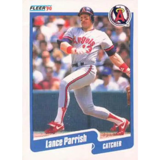 1990 Fleer #141 Lance Parrish NM-MT California Angels Baseball Card Image 1