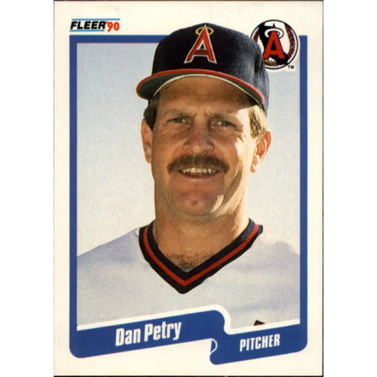 1990 Fleer #142 Dan Petry NM-MT California Angels Baseball Card Image 1