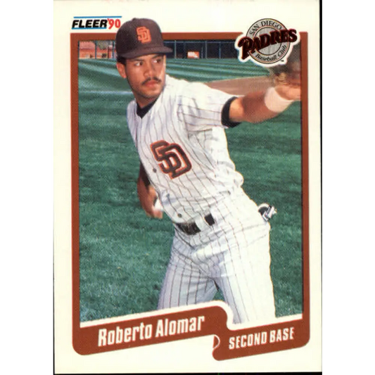 1990 Fleer #149 Roberto Alomar NM-MT San Diego Padres Baseball Card Image 1