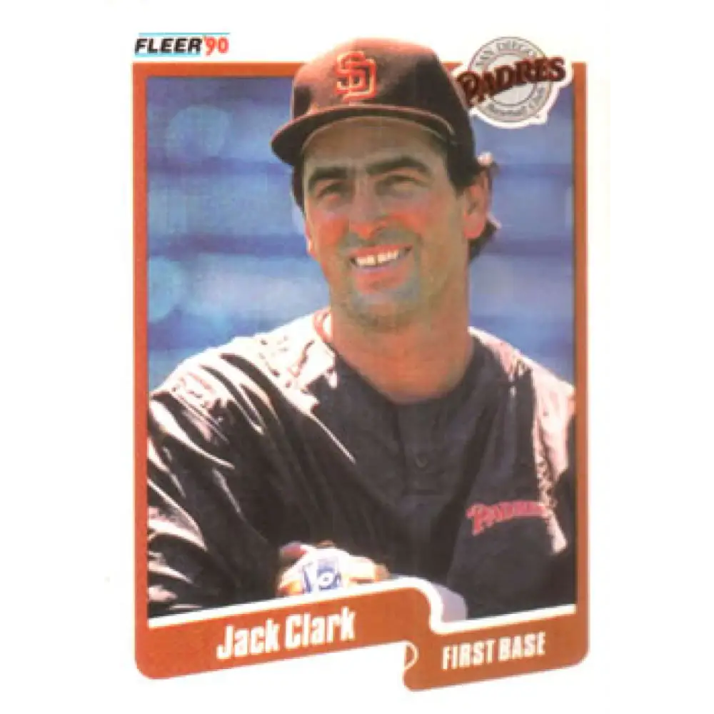 1990 Fleer #152 Jack Clark NM-MT San Diego Padres Baseball Card Image 1