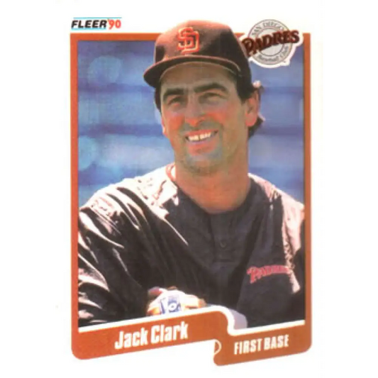 1990 Fleer #152 Jack Clark NM-MT San Diego Padres Baseball Card Image 1