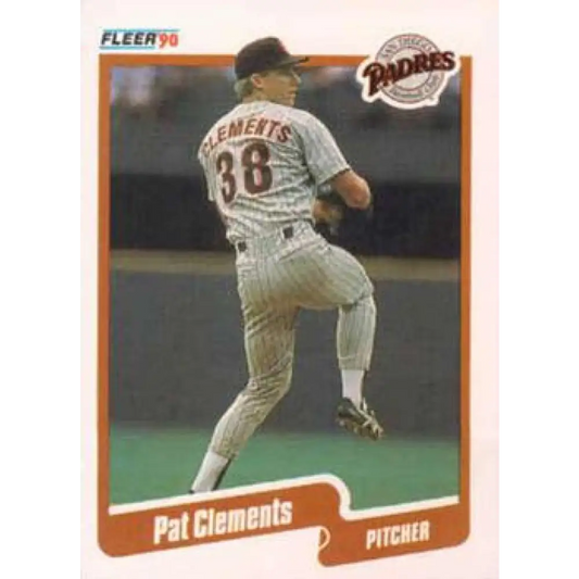 1990 Fleer #153 Pat Clements NM-MT San Diego Padres Baseball Card Image 1