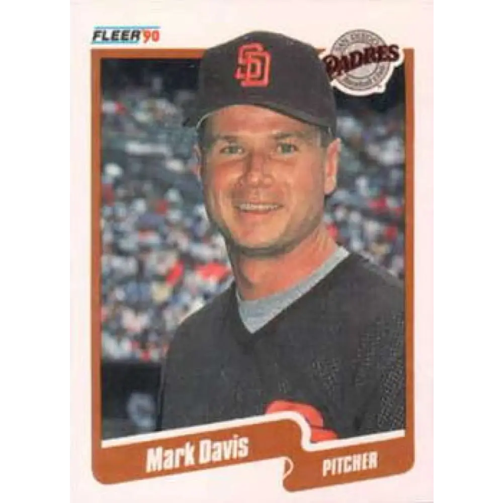 1990 Fleer #155 Mark Davis NM-MT San Diego Padres Baseball Card Image 1