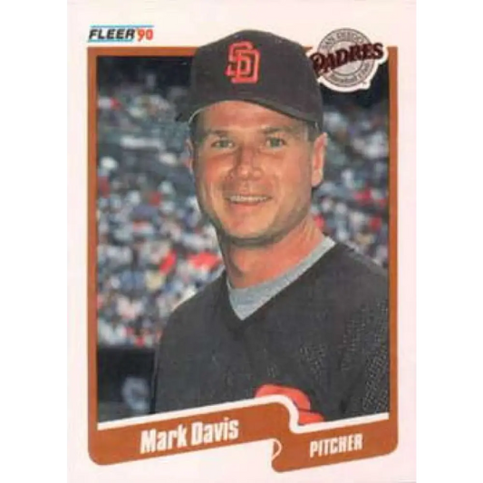 1990 Fleer #155 Mark Davis NM-MT San Diego Padres Baseball Card Image 1
