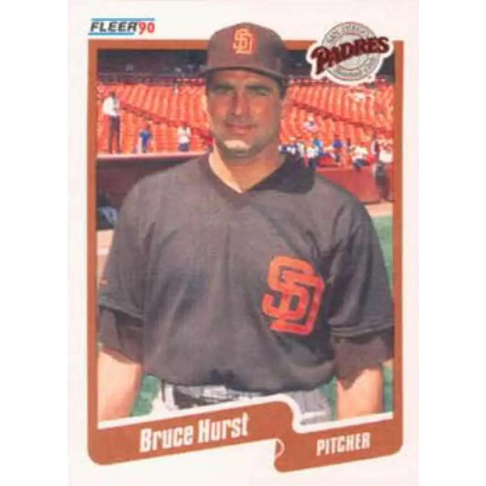 1990 Fleer #159 Bruce Hurst NM-MT San Diego Padres Baseball Card Image 1