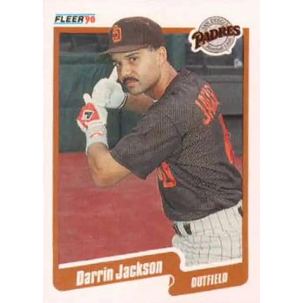 1990 Fleer #160 Darrin Jackson NM-MT San Diego Padres Baseball Card Image 1