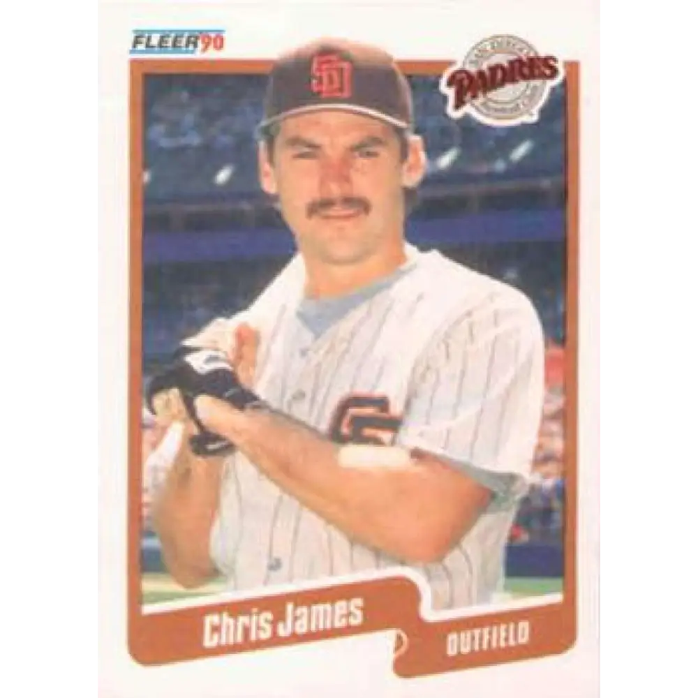 1990 Fleer #161 Chris James NM-MT San Diego Padres Baseball Card Image 1