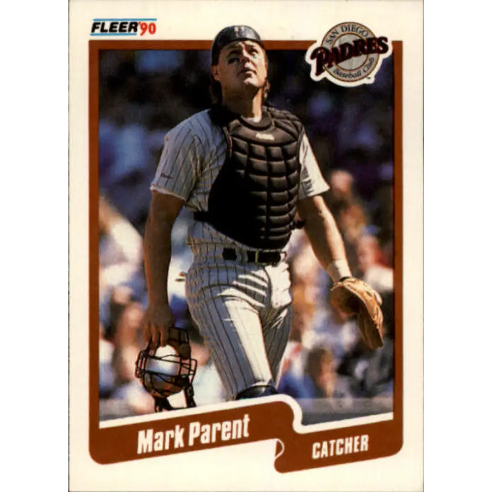 1990 Fleer #164 Mark Parent NM-MT San Diego Padres Baseball Card Image 1