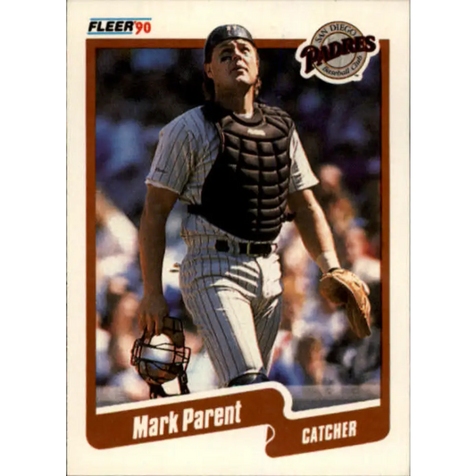 1990 Fleer #164 Mark Parent NM-MT San Diego Padres Baseball Card Image 1