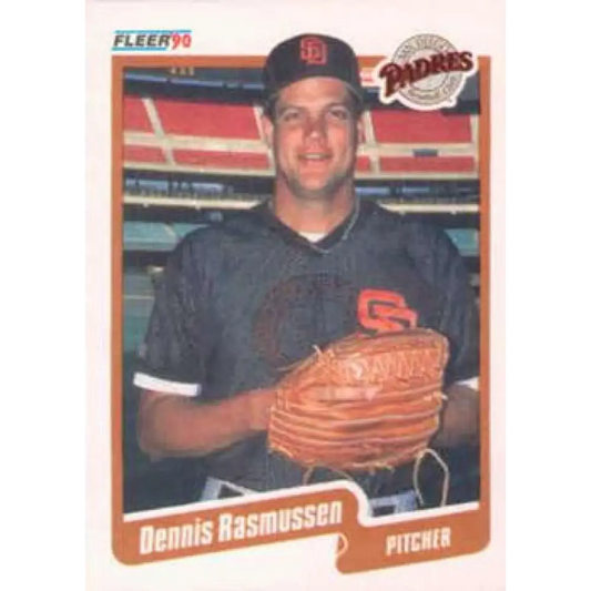 1990 Fleer #165 Dennis Rasmussen NM-MT San Diego Padres Baseball Card Image 1