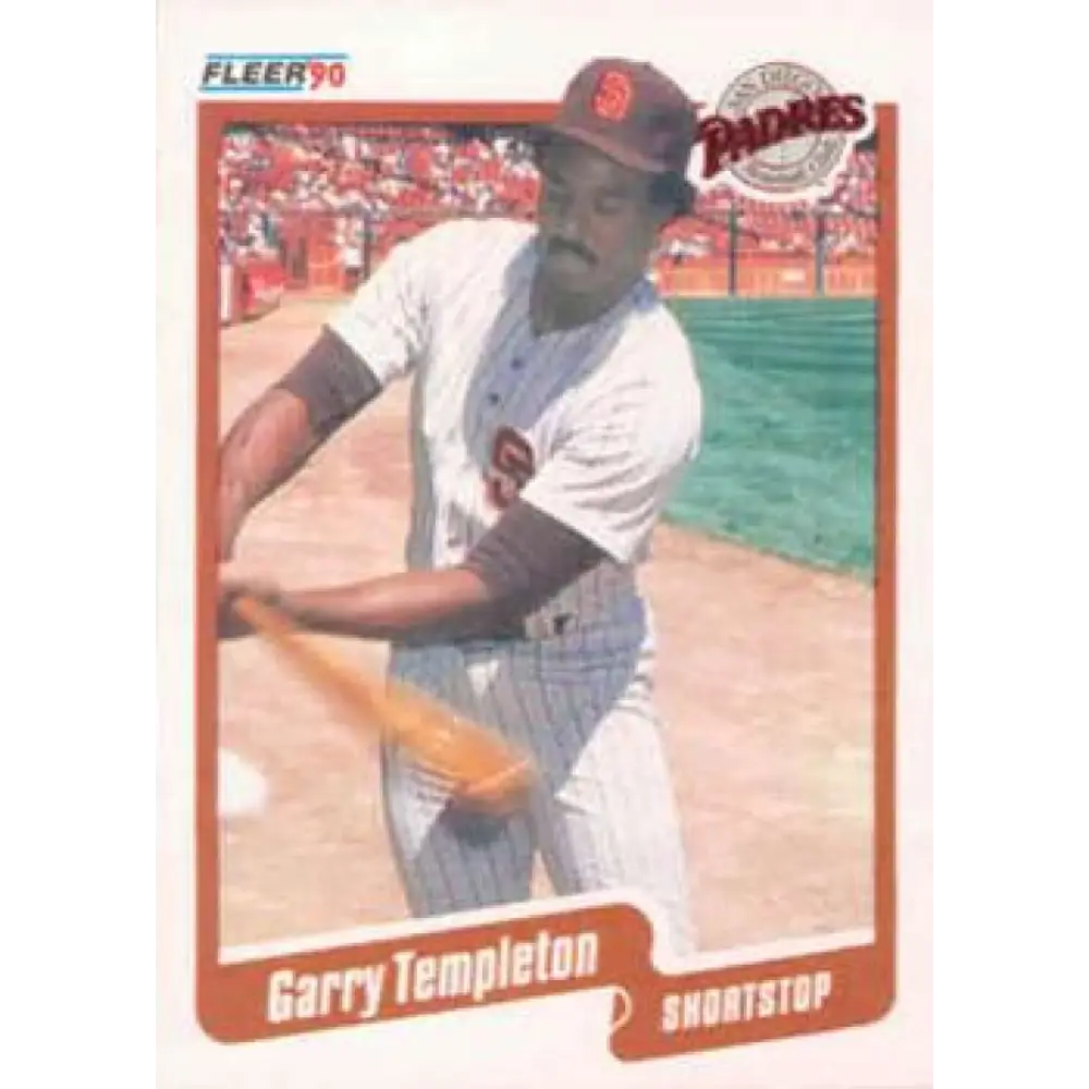 1990 Fleer #170 Garry Templeton NM-MT San Diego Padres Baseball Card Image 1