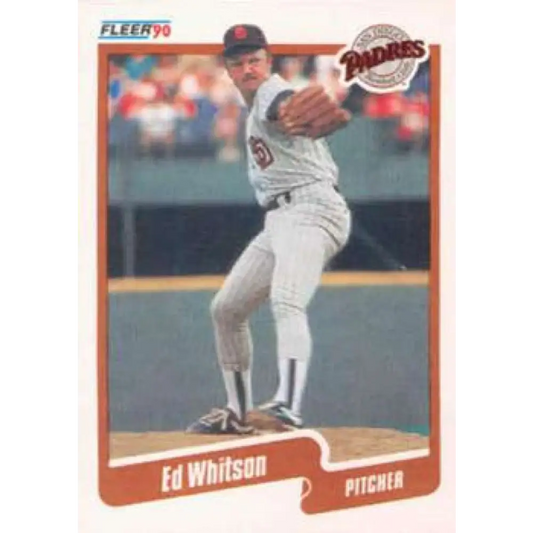 1990 Fleer #171 Ed Whitson NM-MT San Diego Padres Baseball Card Image 1