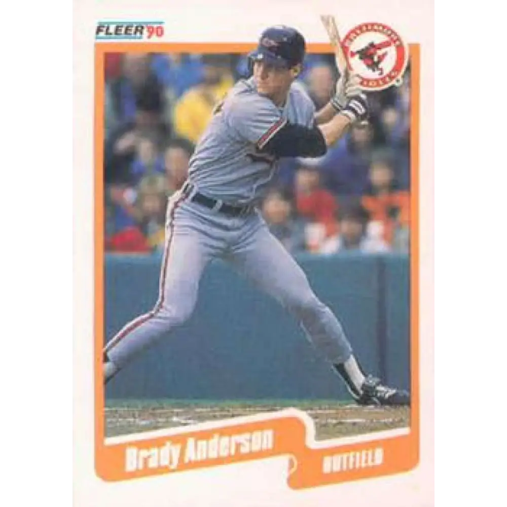 1990 Fleer #172 Brady Anderson NM-MT Baltimore Orioles Baseball Card Image 1