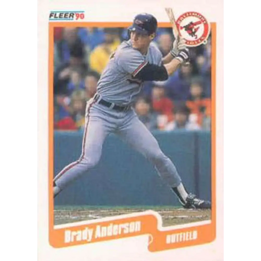 1990 Fleer #172 Brady Anderson NM-MT Baltimore Orioles Baseball Card Image 1