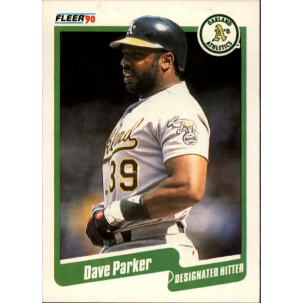 1990 Fleer #18 Dave Parker NM-MT Oakland Athletics Baseball Card Image 1
