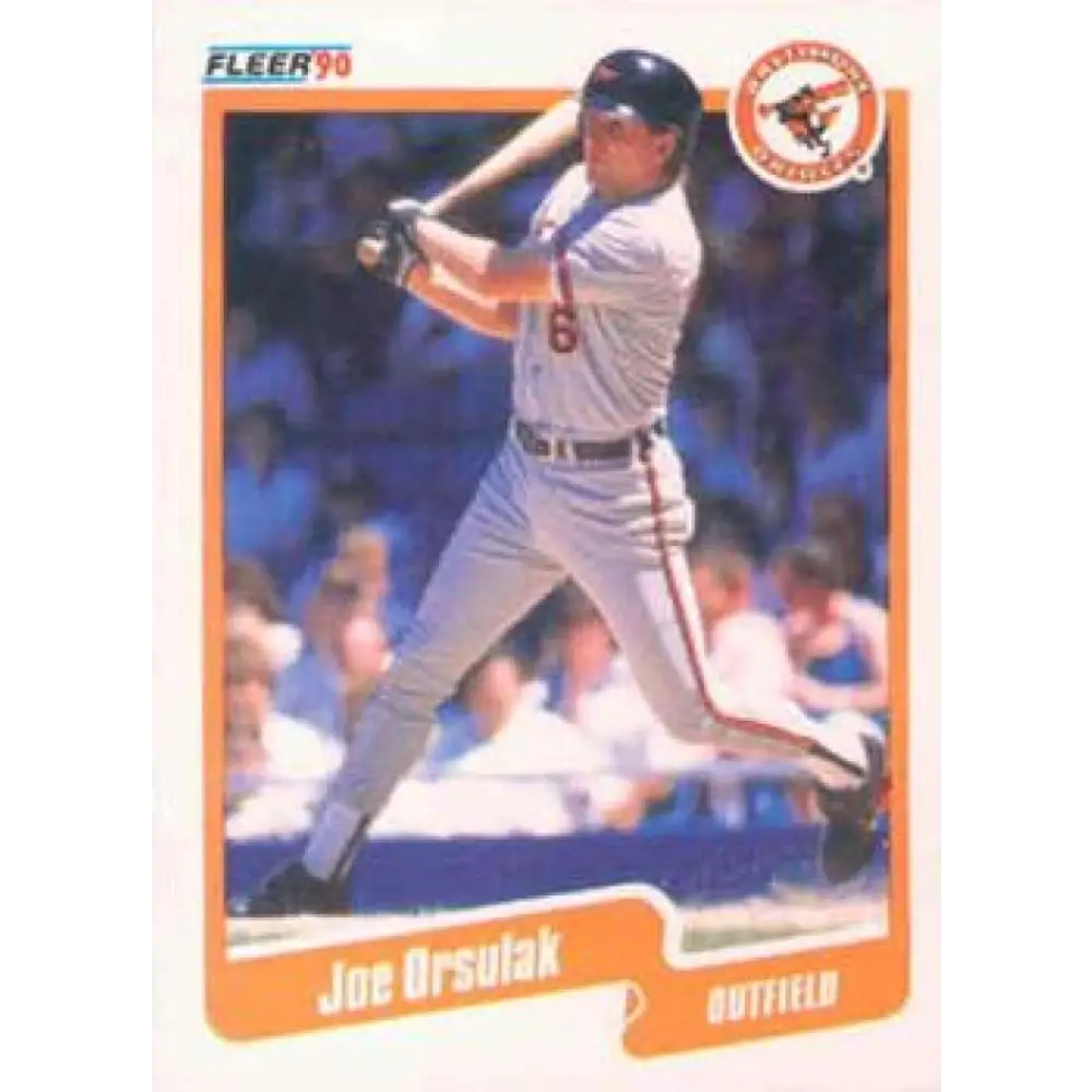 1990 Fleer #185 Joe Orsulak NM-MT Baltimore Orioles Baseball Card Image 1