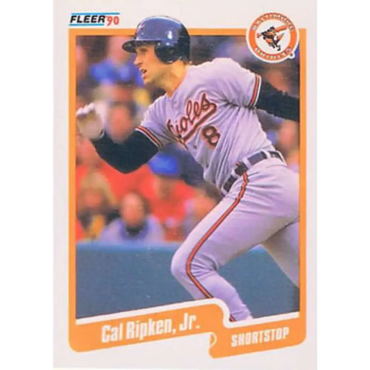 1990 Fleer #187 Cal Ripken Jr. NM-MT Baltimore Orioles Baseball Card Image 1