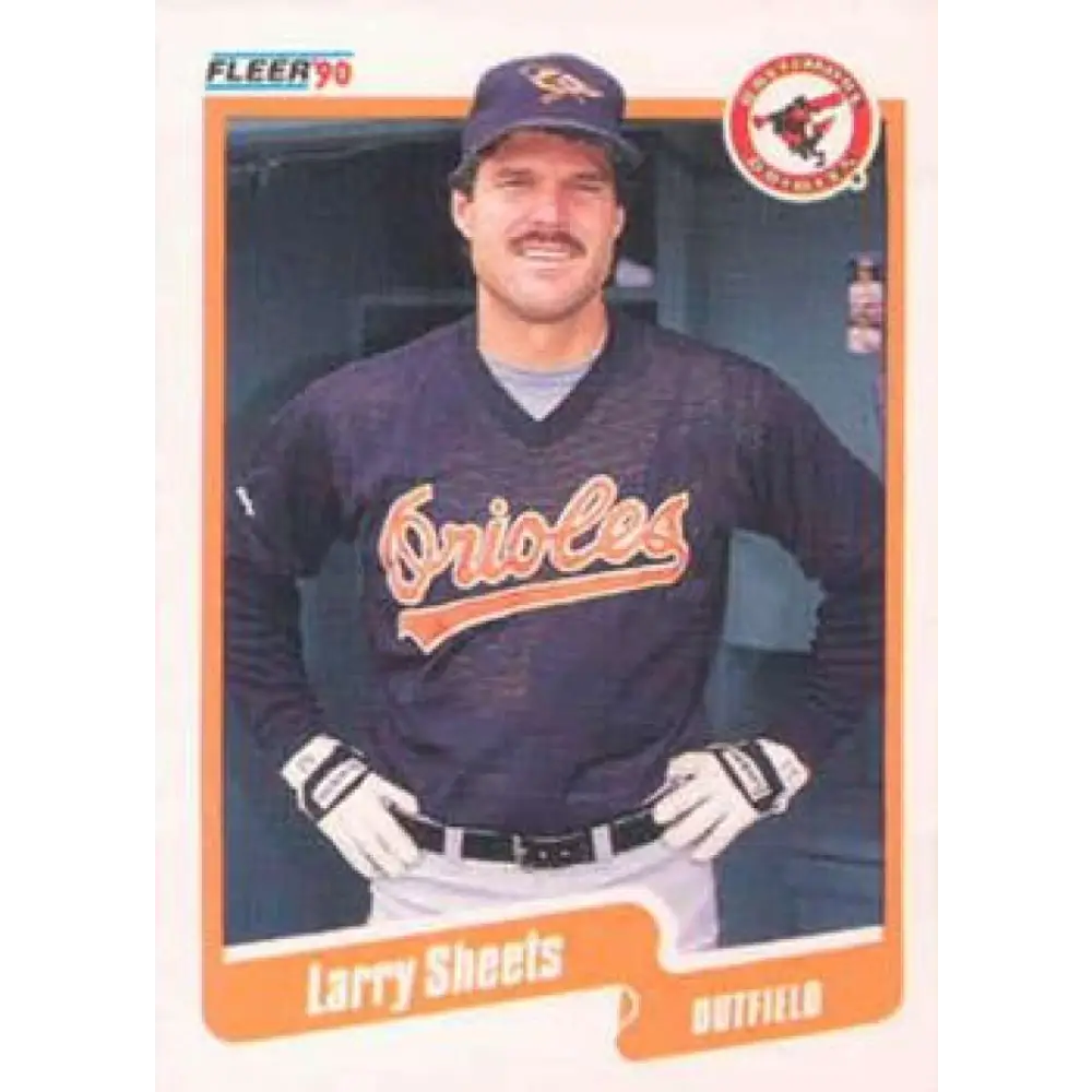 1990 Fleer #189 Larry Sheets NM-MT Baltimore Orioles Baseball Card Image 1