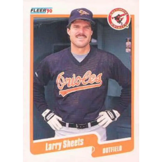 1990 Fleer #189 Larry Sheets NM-MT Baltimore Orioles Baseball Card Image 1