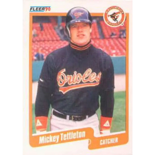 1990 Fleer #190 Mickey Tettleton NM-MT Baltimore Orioles Baseball Card Image 1