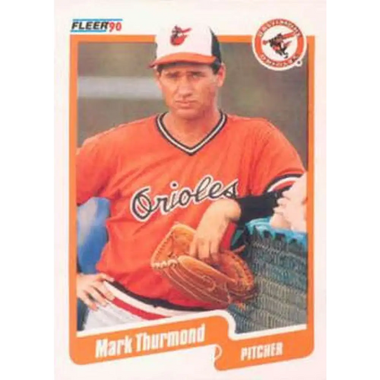 1990 Fleer #191 Mark Thurmond NM-MT Baltimore Orioles Baseball Card Image 1