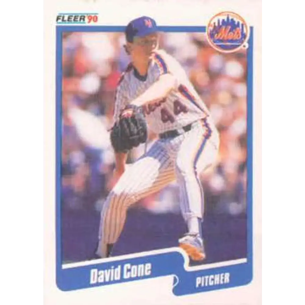 1990 Fleer #200 David Cone NM-MT New York Mets Baseball Card Image 1